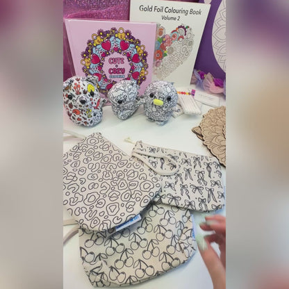 DIY Essentials Pouch - Cherry Design