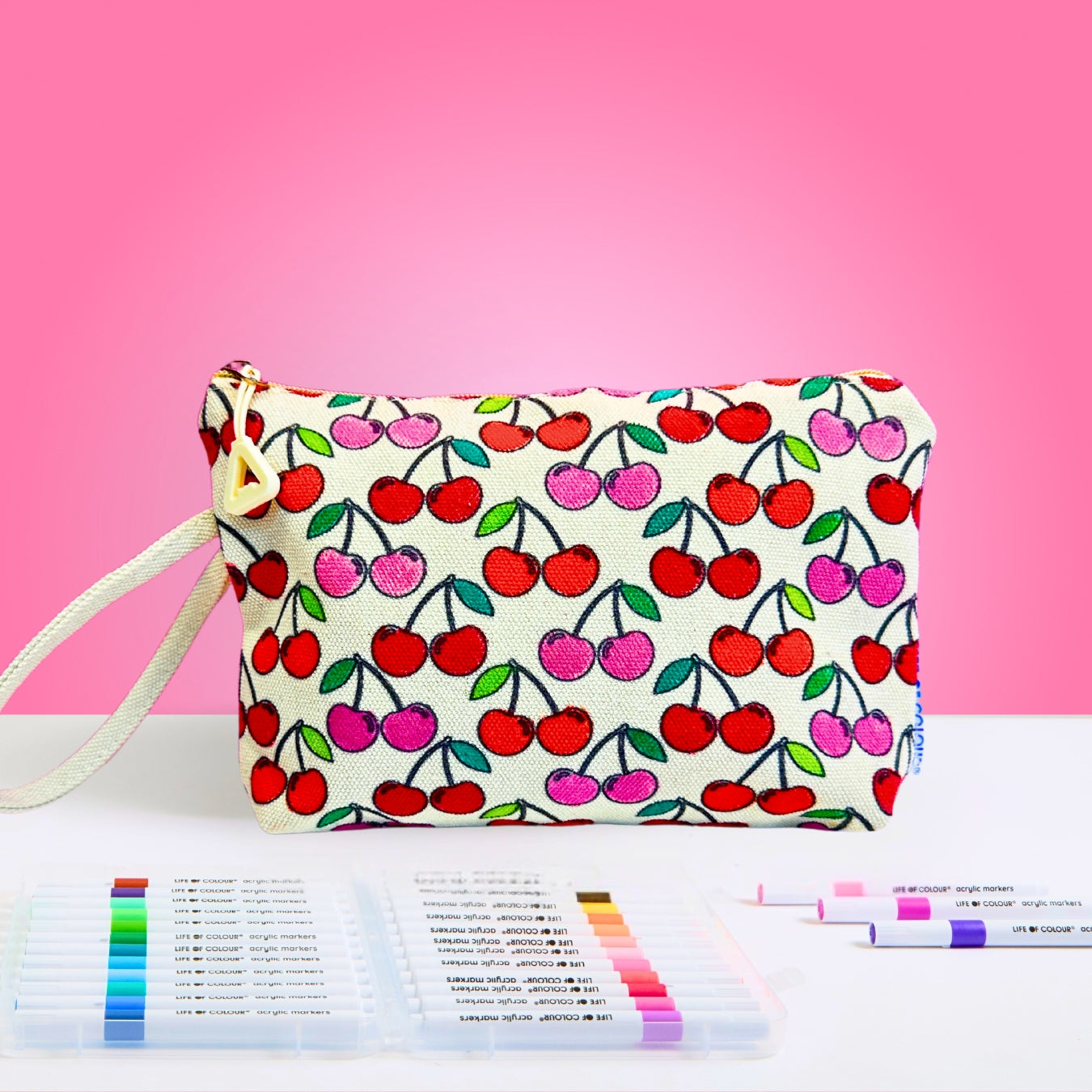 DIY Essentials Pouch - Cherry Design