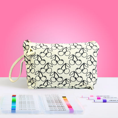 DIY Essentials Pouch - Cherry Design