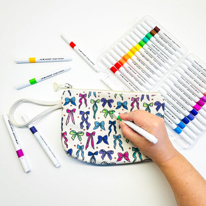 DIY Essentials Pouch Bundle of 3 - Leopard Print, Bows and Cherry - No Pens