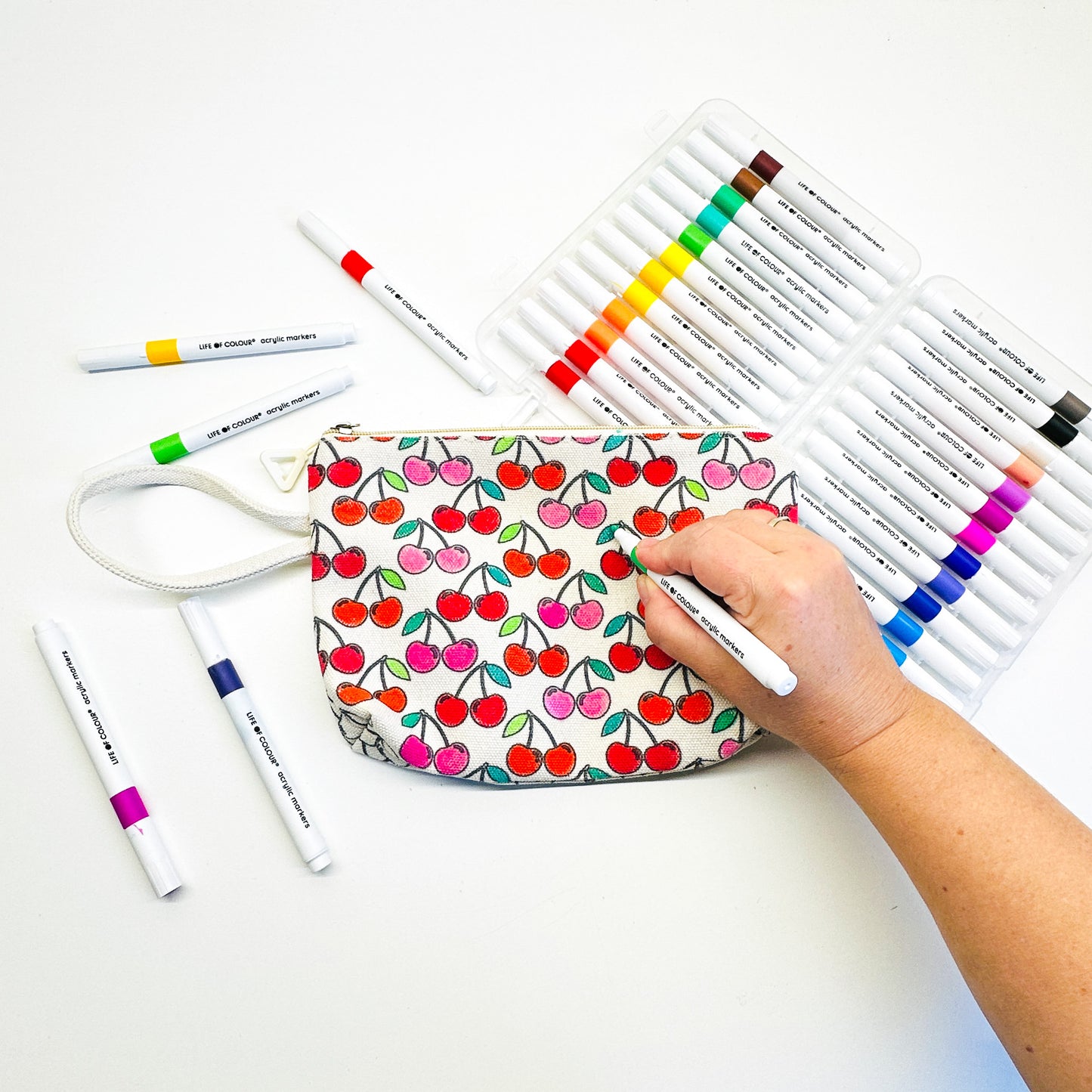 DIY Essentials Pouch - Cherry Design