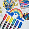 Rainbow Colours Brush Tip Acrylic Paint Pens – Set of 6 - Image 3