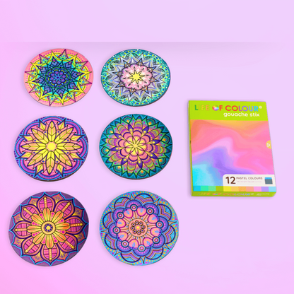 Life of Colour Mini Mandala Painting Kit Bundle of 6