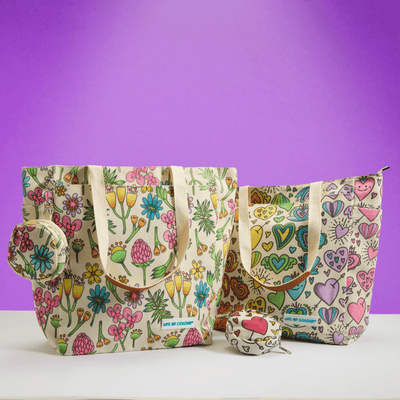 DIY Doodle Bag Bundle - 2 luxury tote bags (No Pens)