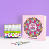 Cute and Cosy Colouring Book and Art Markers Bundle - Image 1