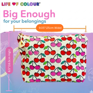 DIY Essentials Pouch - Cherry Design