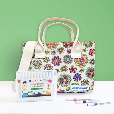 The Creative Tote Bag - Flower Mandala design