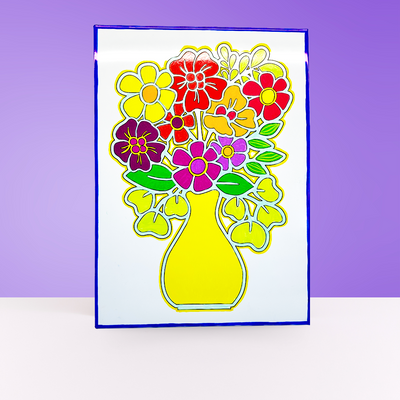 Metal Poster Tile Painting Kit - White